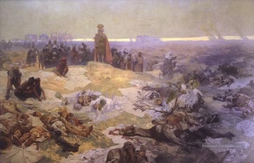 Après la bataille de Grunwald Alphonse Mucha Peinture à l'huile